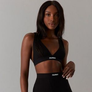 Playboy Ribbed Triangle Bralette